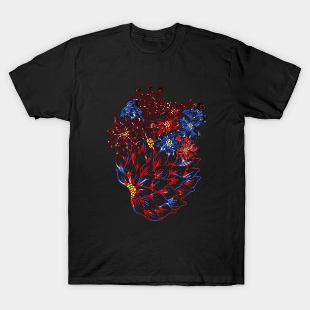 Heart Flower T-Shirt by nsvt